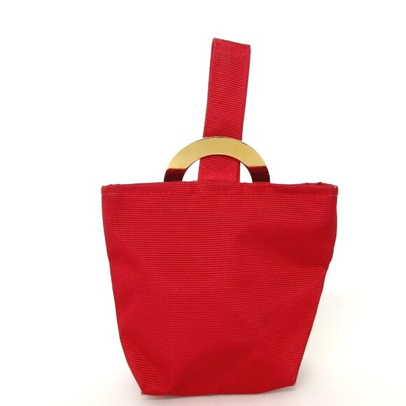 Authentic CELINE logo circle mini bag Pouch polyester [Used] - Picture 2 of 6